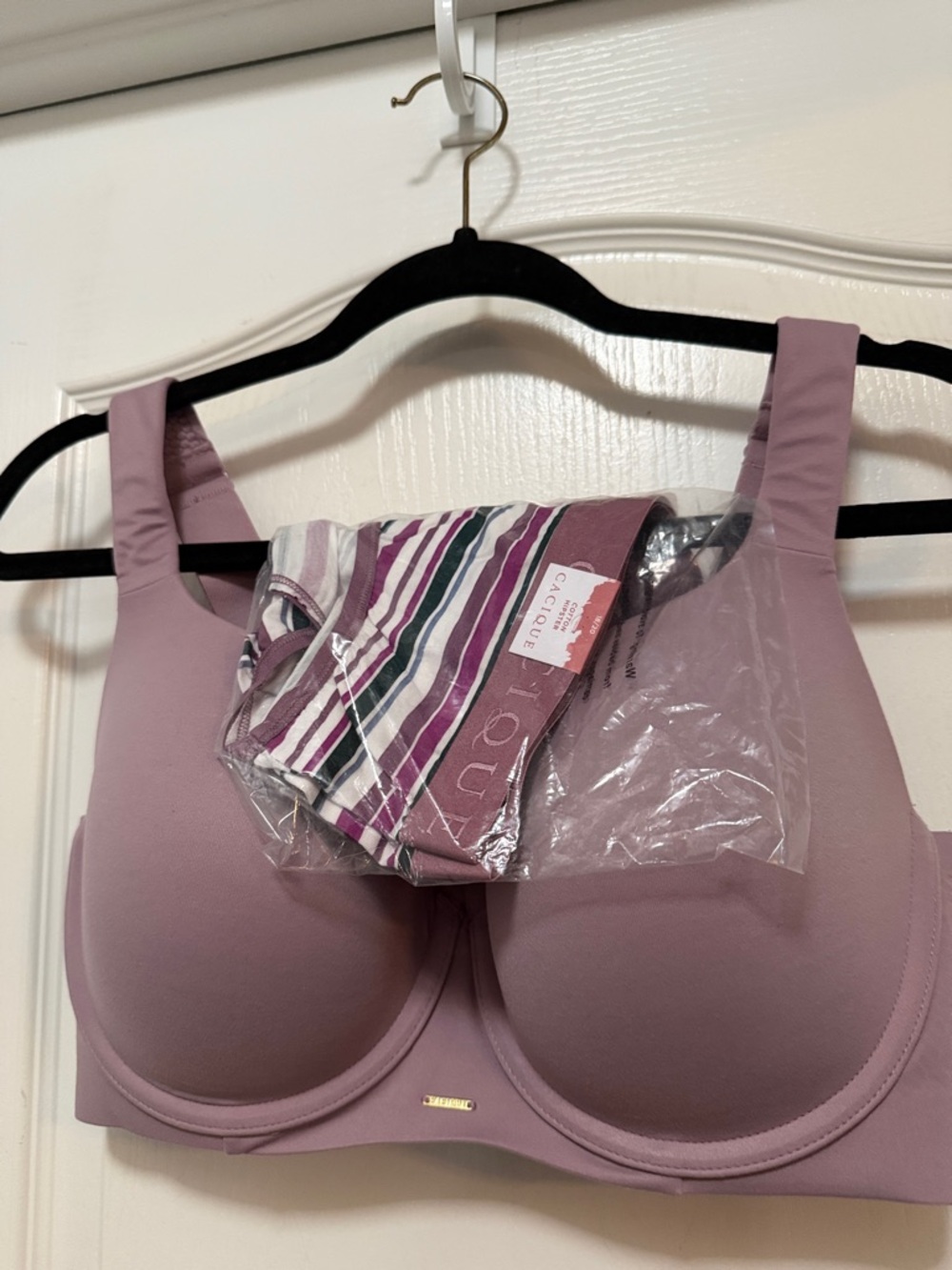 Lane Bryant Cacique modern luxe Balconette bra size 38DD underwire & panty 18/20